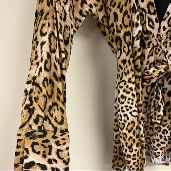 Zara animal print romper with side tie Size S - Picture 9 of 10